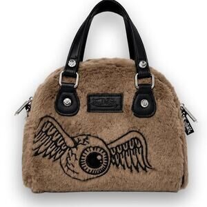 Von dutch faux fur handbag